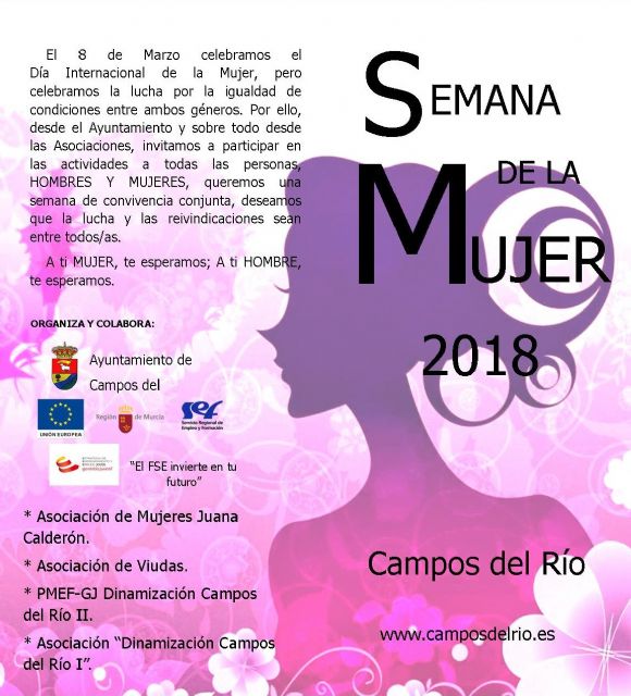 Campos del Río comienza el lunes La Semana de la Mujer para conmemorar el día 8 de Marzo