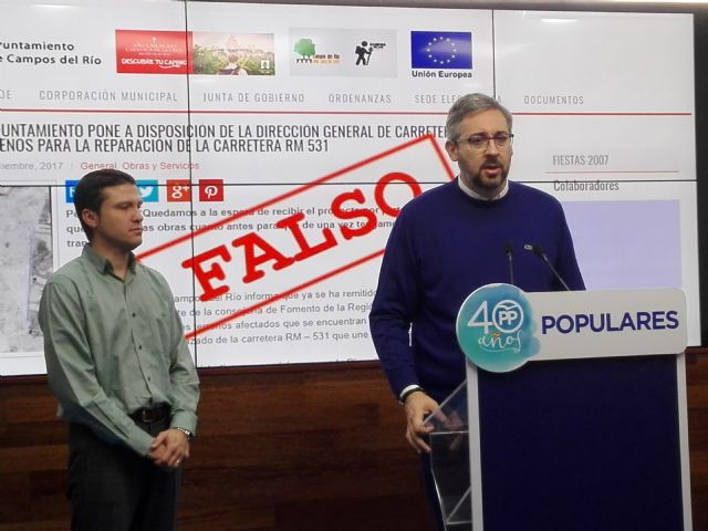 El PP denuncia que la alcaldesa del Campos del Río 'engaña' a los vecinos al asegurar que dispone de los terrenos para ampliar la   carretera con Alguazas
