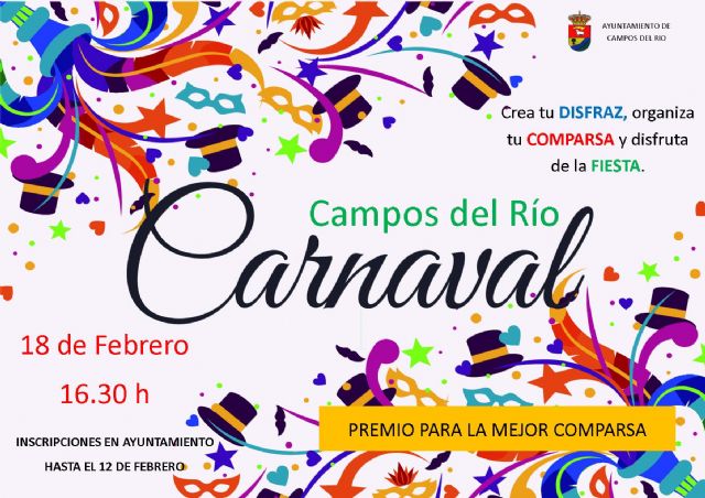 La concejalía de Festejos invita a participar en el Carnaval de Campos del Río