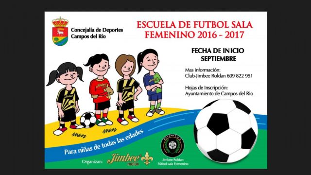 El Jimbee Roldán presenta la Escuela de Fútbol Sala Femenino de Campos del Río